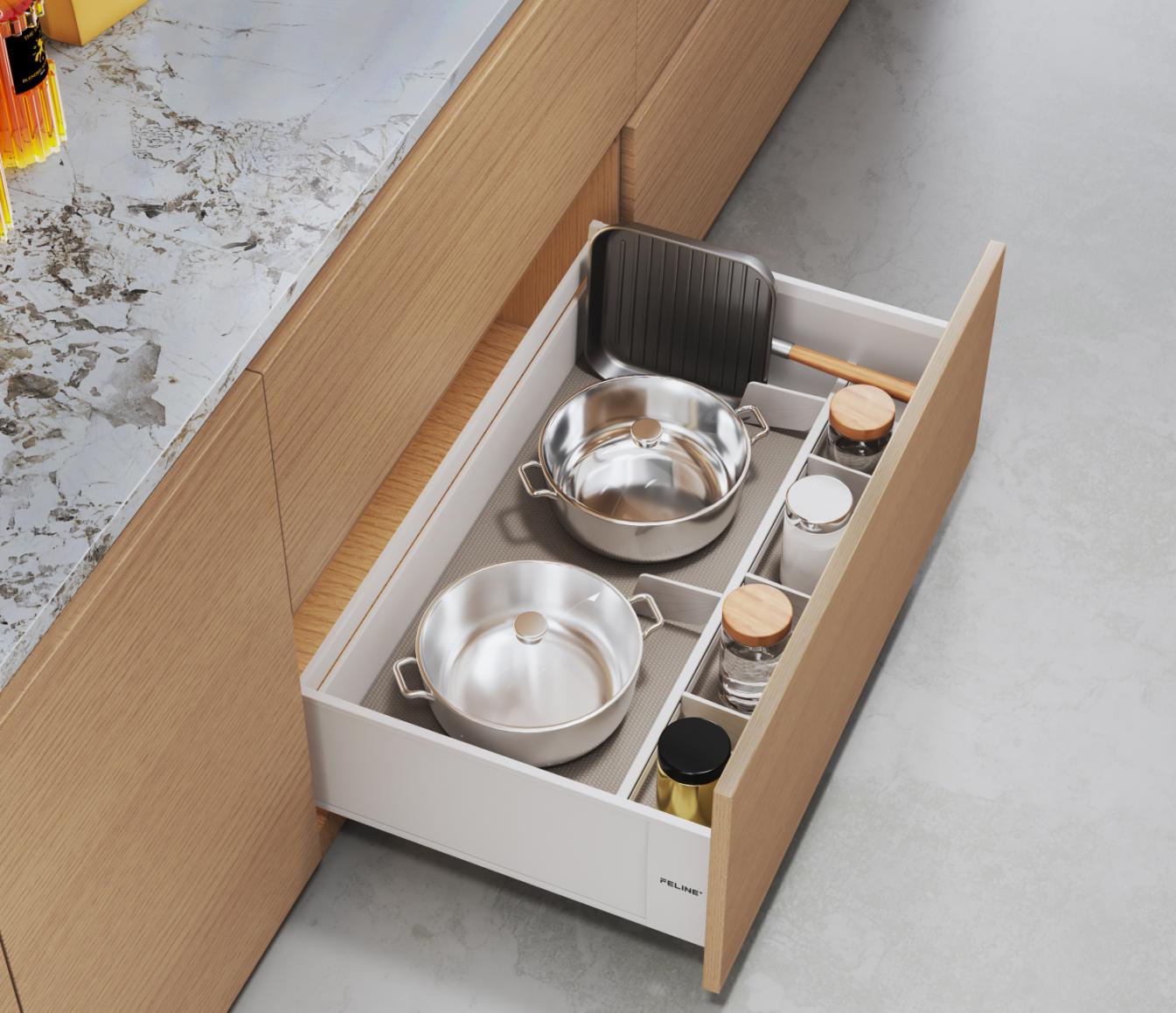 Boen series high-side pot organizer basket holding cookware