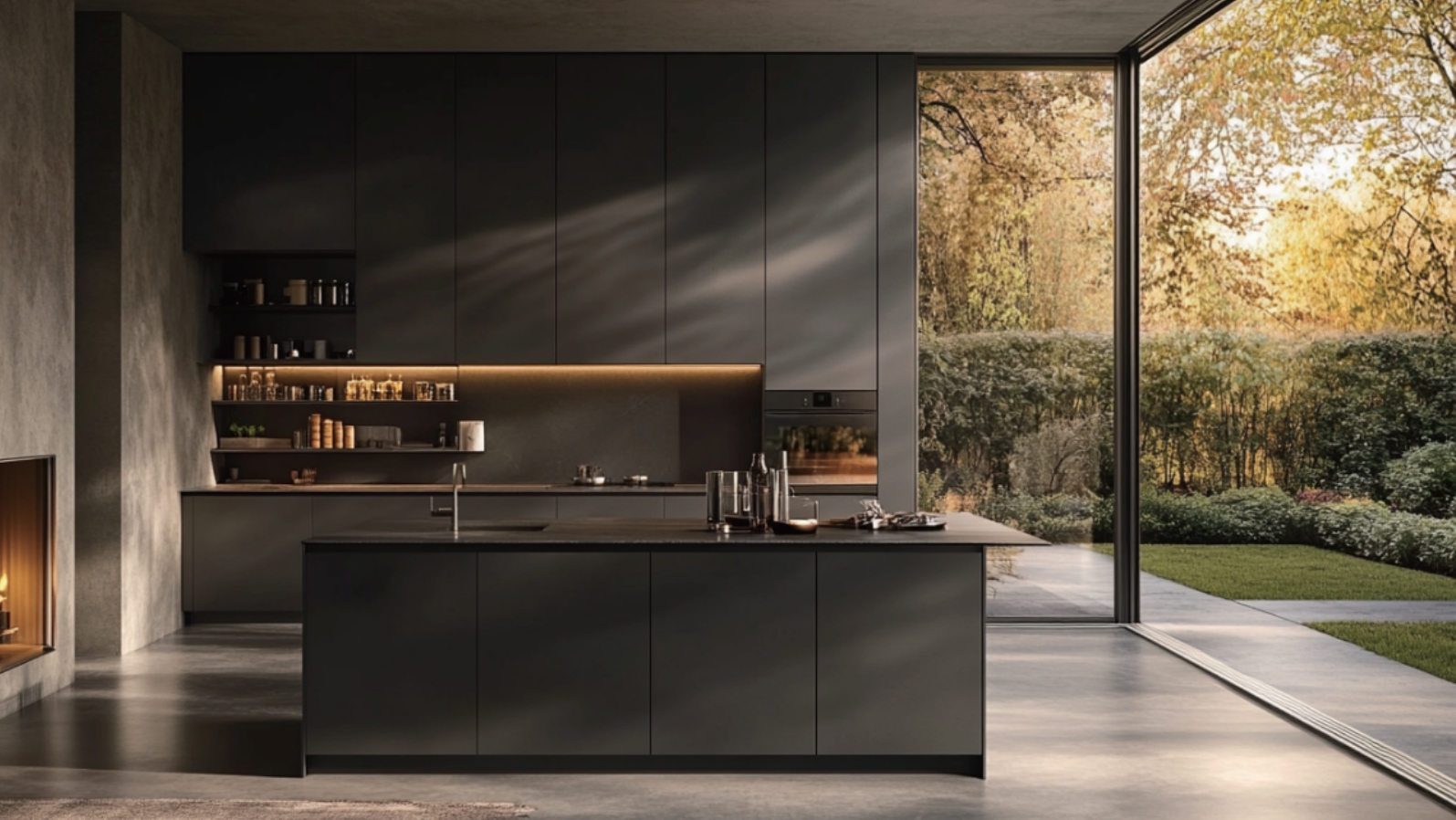 Italian-style premium kitchen built with FELINE hardware systems distributed by HUAMEI